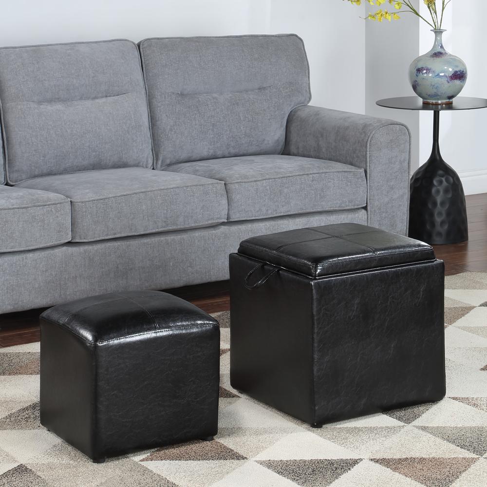 Park Avenue Single Ottoman with Stool and Reversible Tray. Picture 6