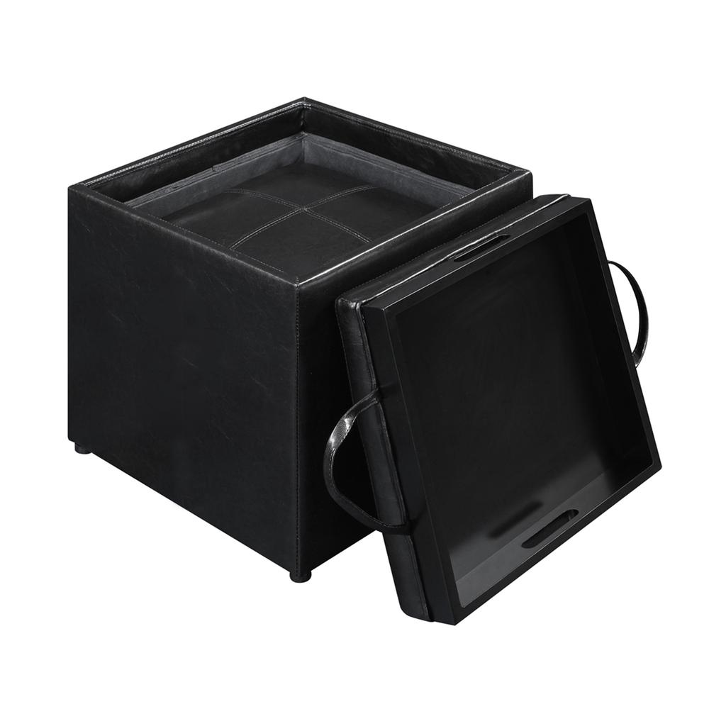 Park Avenue Single Ottoman with Stool and Reversible Tray. Picture 8