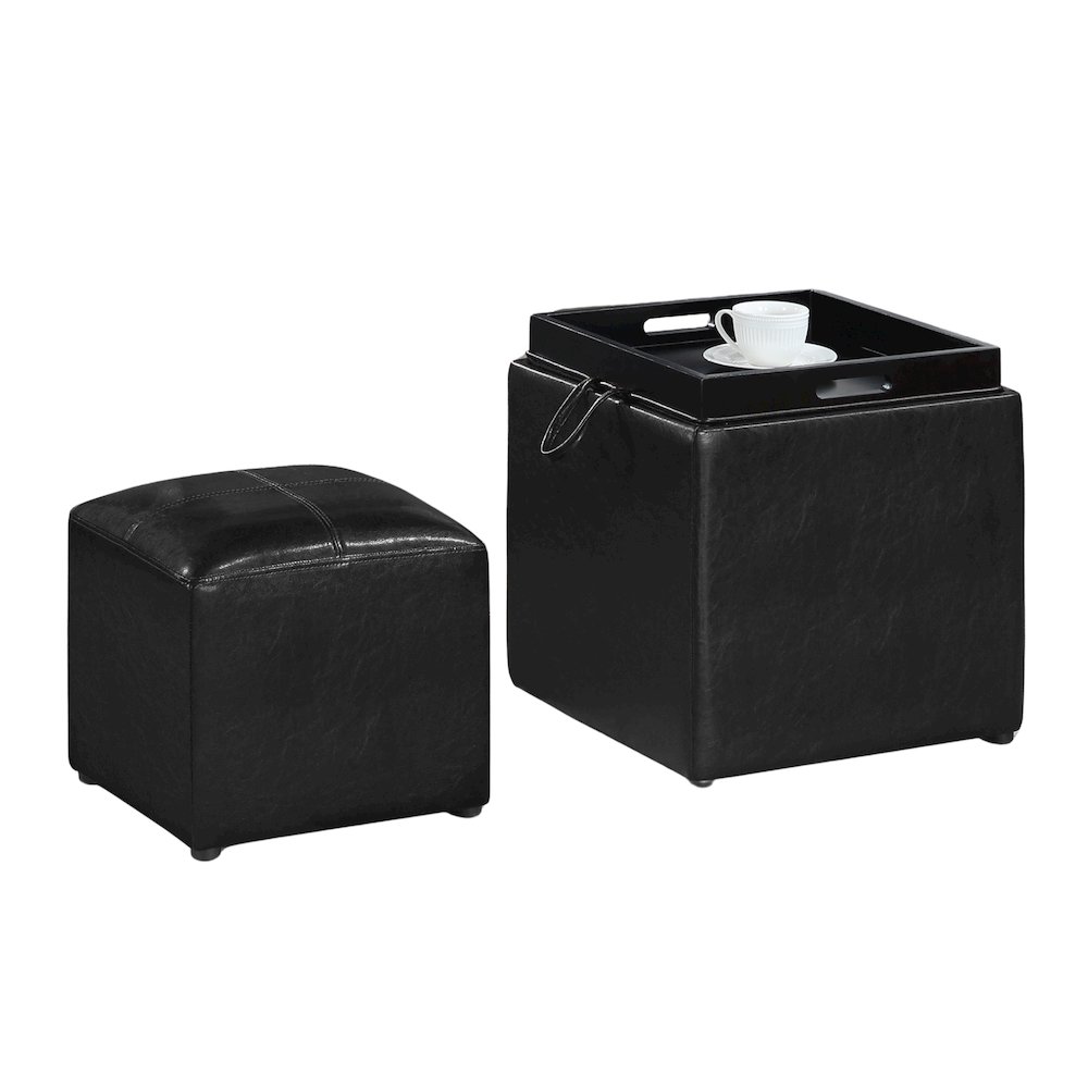 Park Avenue Single Ottoman with Stool and Reversible Tray. Picture 3