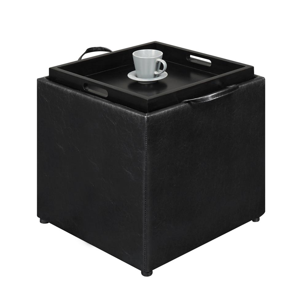 Park Avenue Single Ottoman with Stool and Reversible Tray. Picture 11