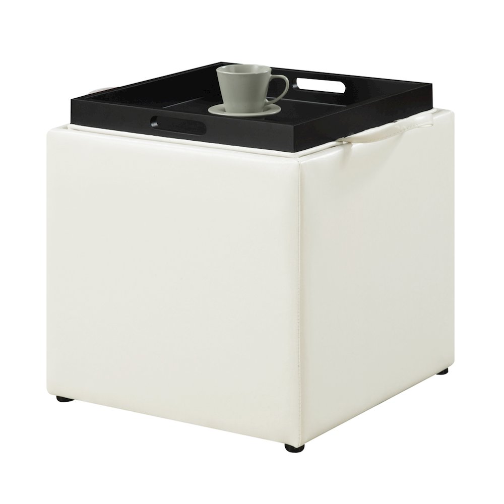 Park Avenue Single Ottoman with Stool and Reversible Tray. Picture 3