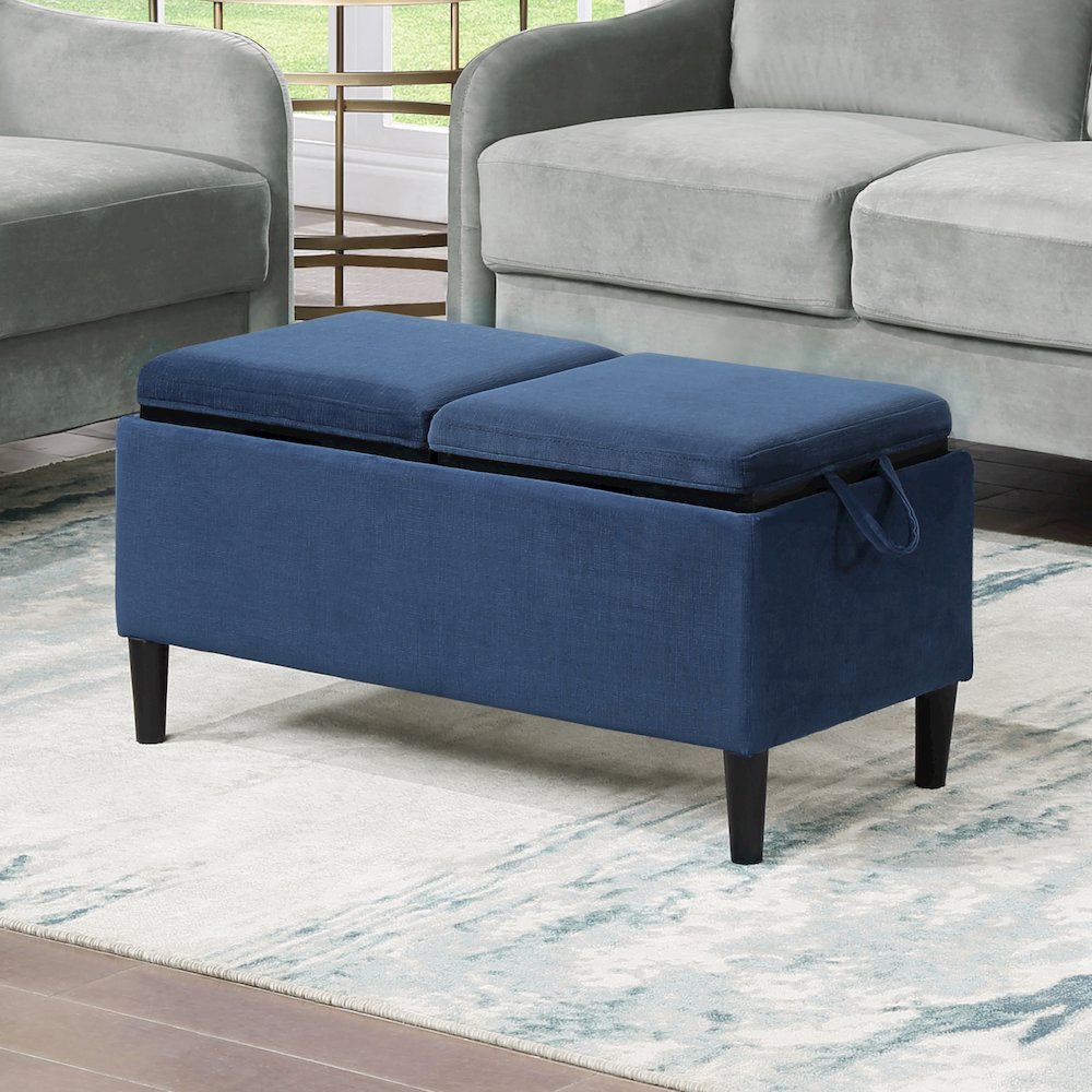 Designs4Comfort Magnolia Storage Ottoman with Trays. Picture 8