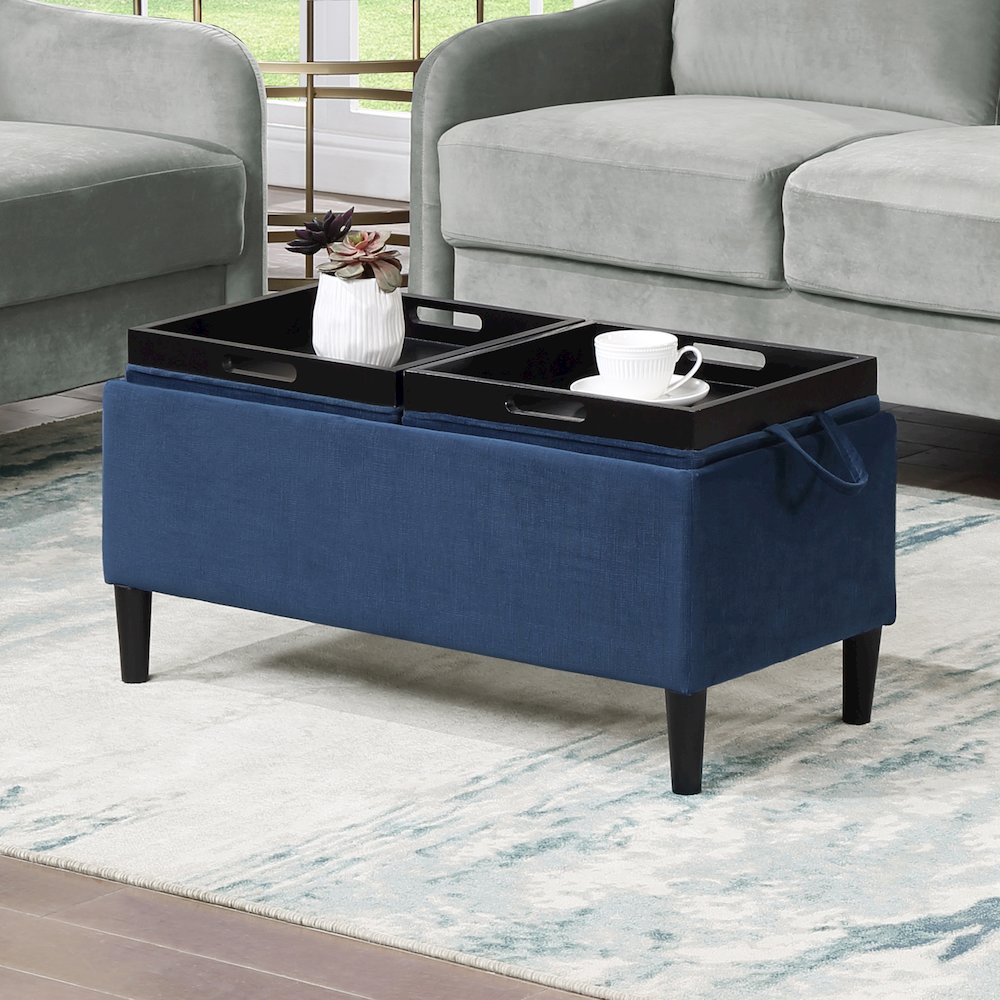Designs4Comfort Magnolia Storage Ottoman with Trays. Picture 9