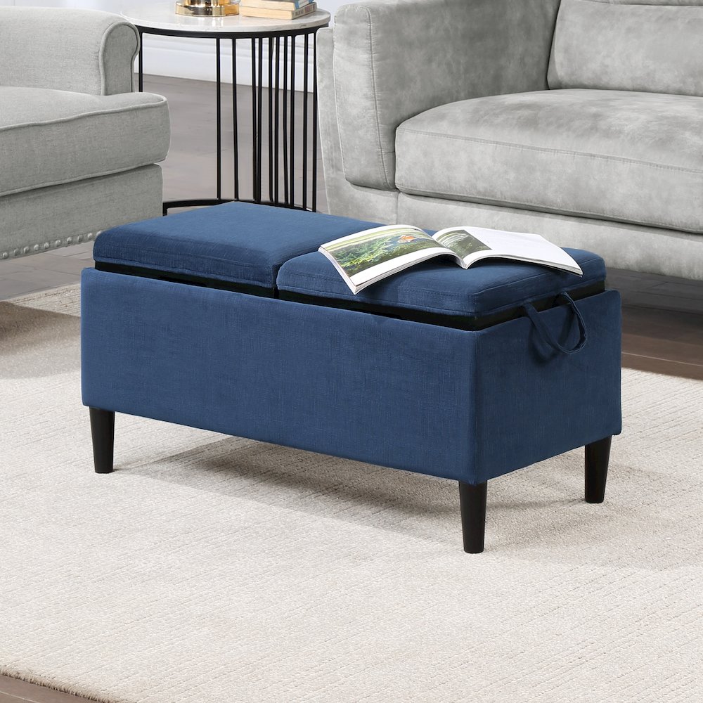 Designs4Comfort Magnolia Storage Ottoman with Trays. Picture 10