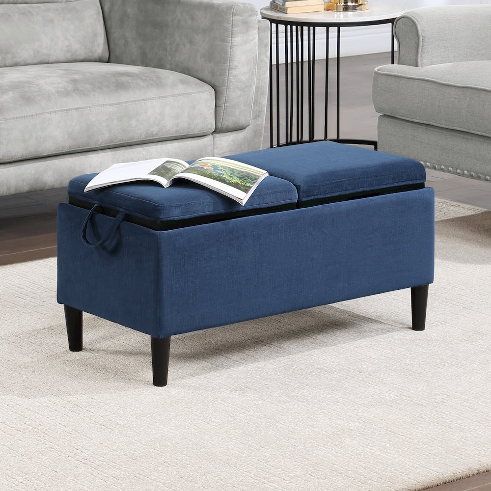 Designs4Comfort Magnolia Storage Ottoman with Trays. Picture 2