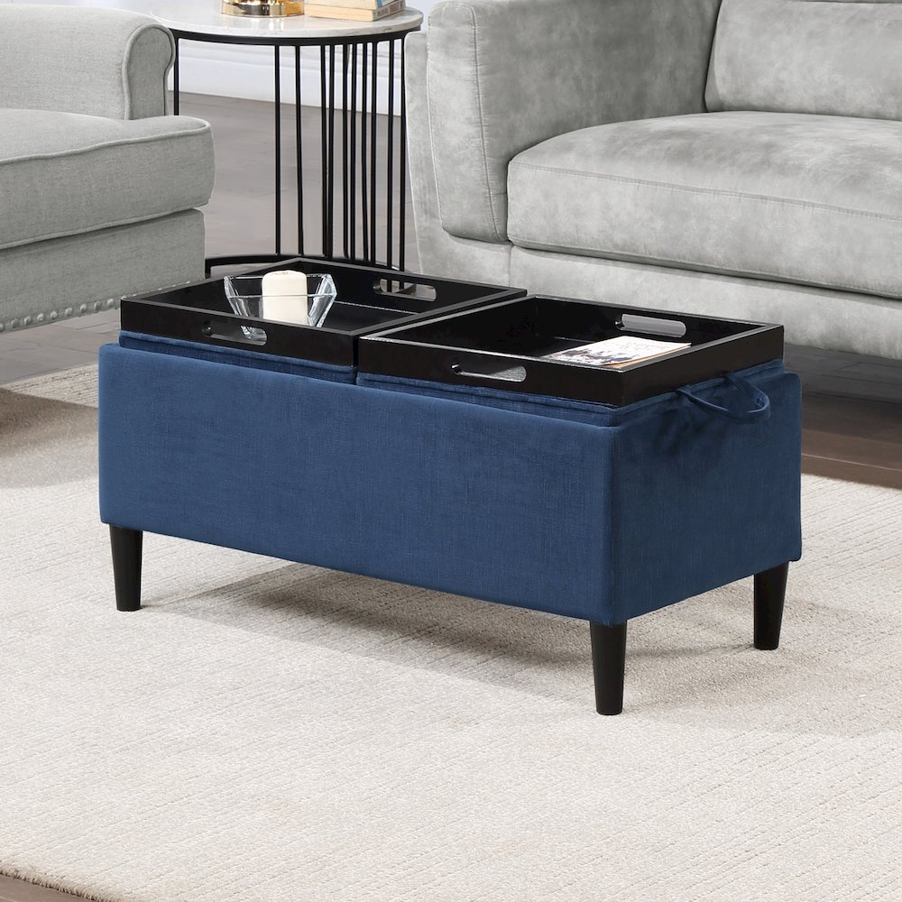 Designs4Comfort Magnolia Storage Ottoman with Trays. Picture 11