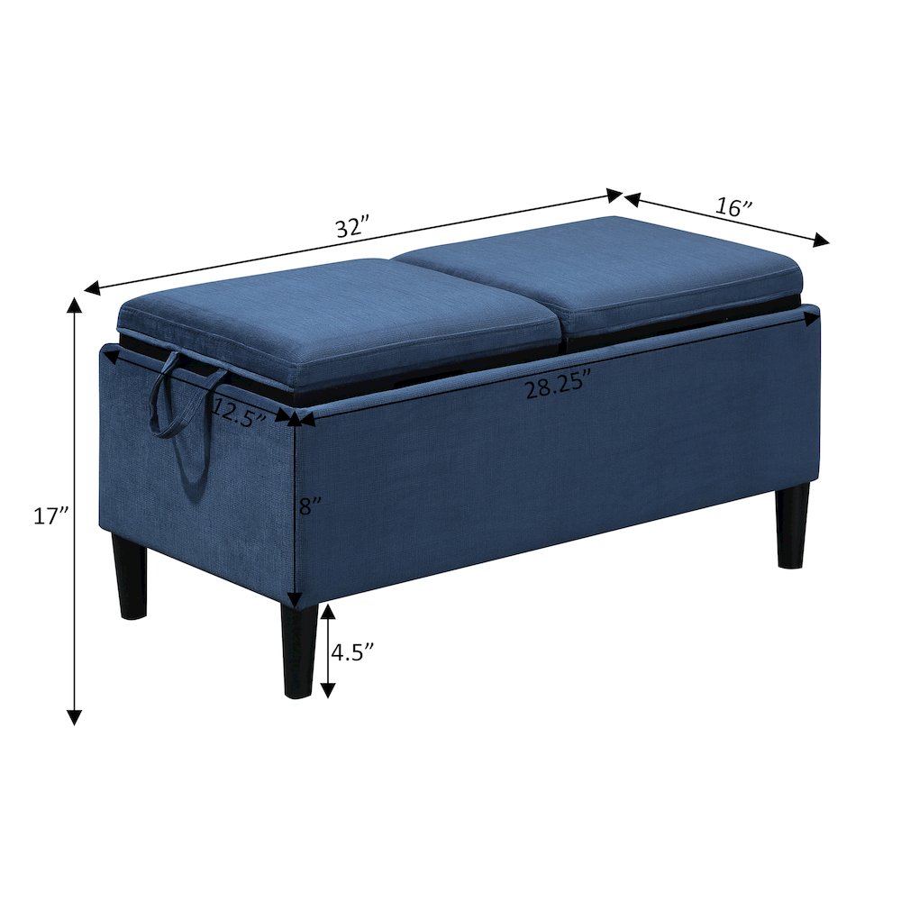 Designs4Comfort Magnolia Storage Ottoman with Trays. Picture 12