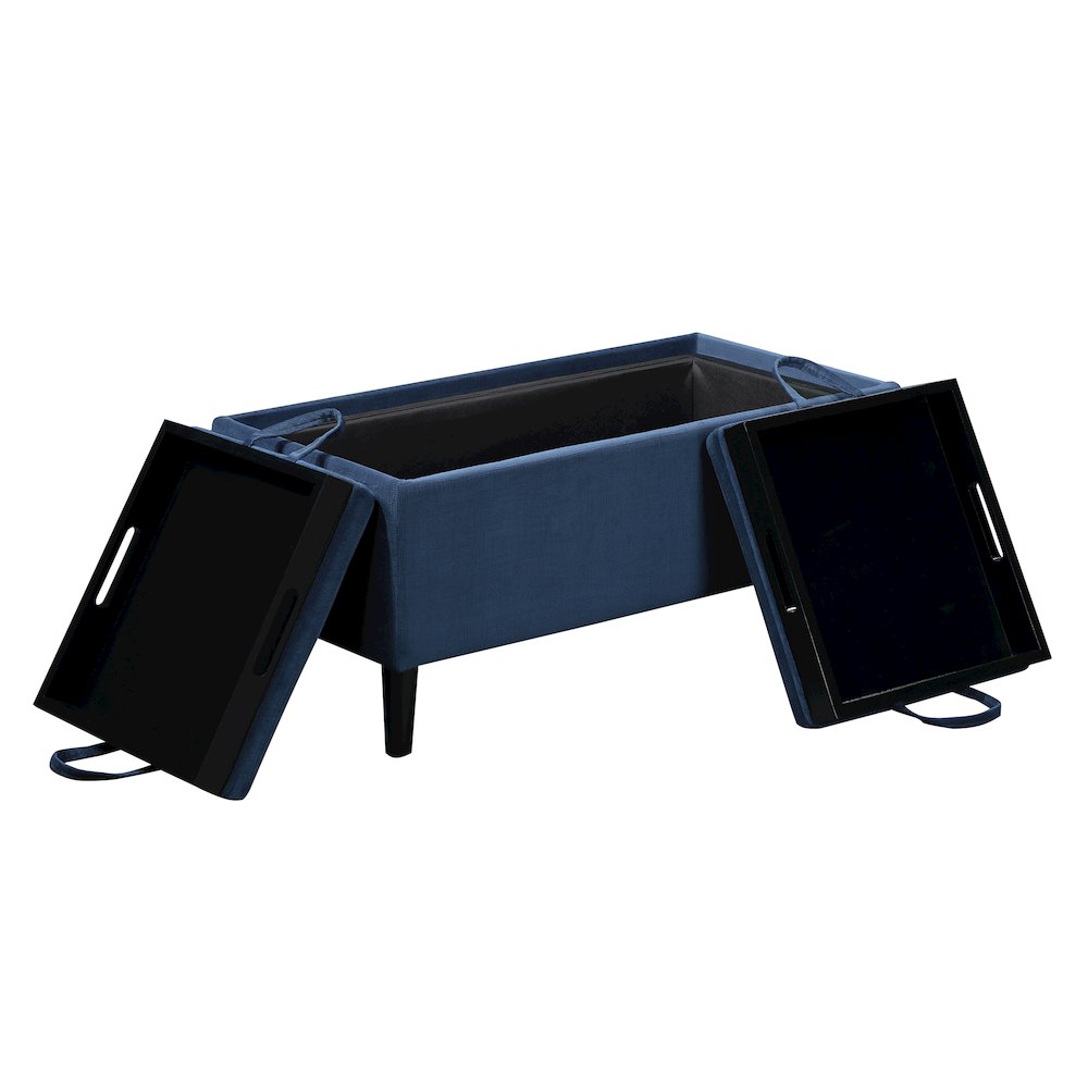 Designs4Comfort Magnolia Storage Ottoman with Trays. Picture 6