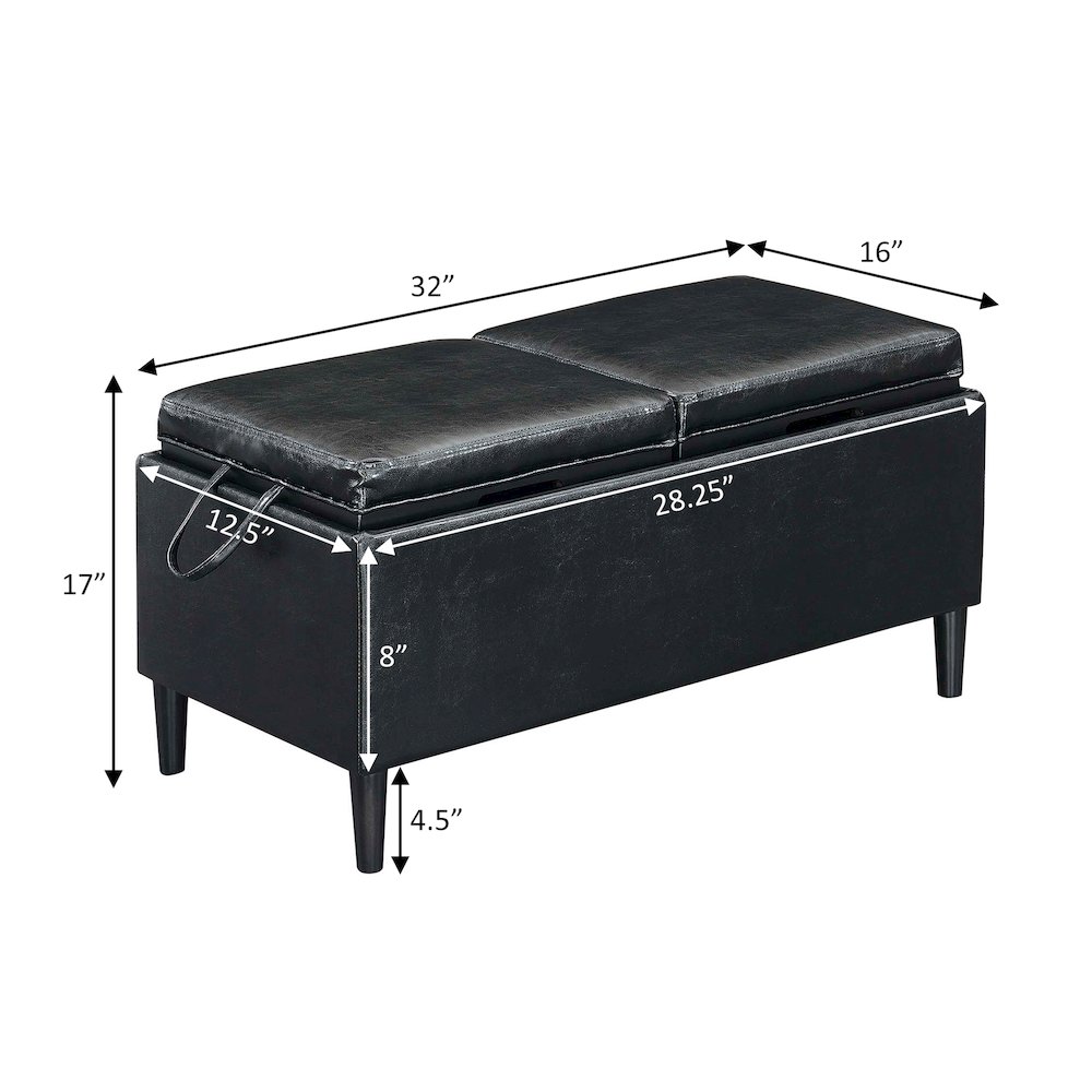 Designs4Comfort Magnolia Storage Ottoman with Trays. Picture 6