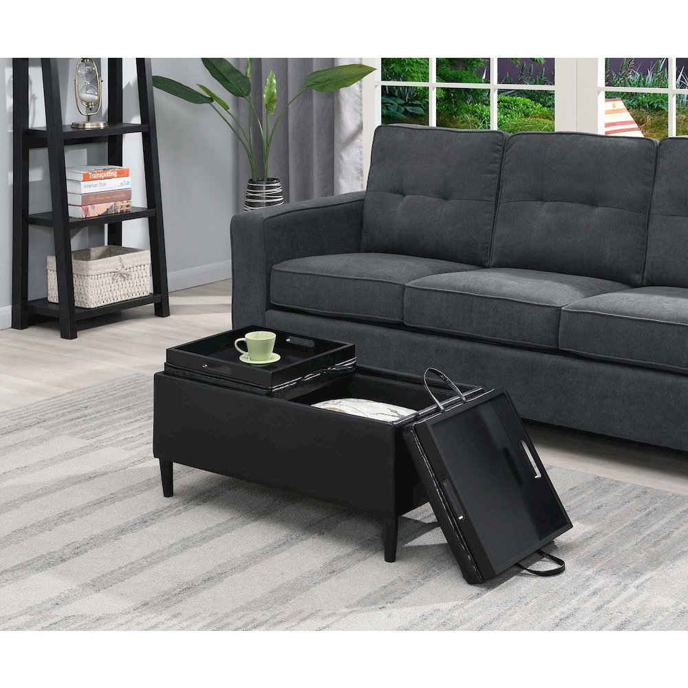 Designs4Comfort Magnolia Storage Ottoman with Trays. Picture 2