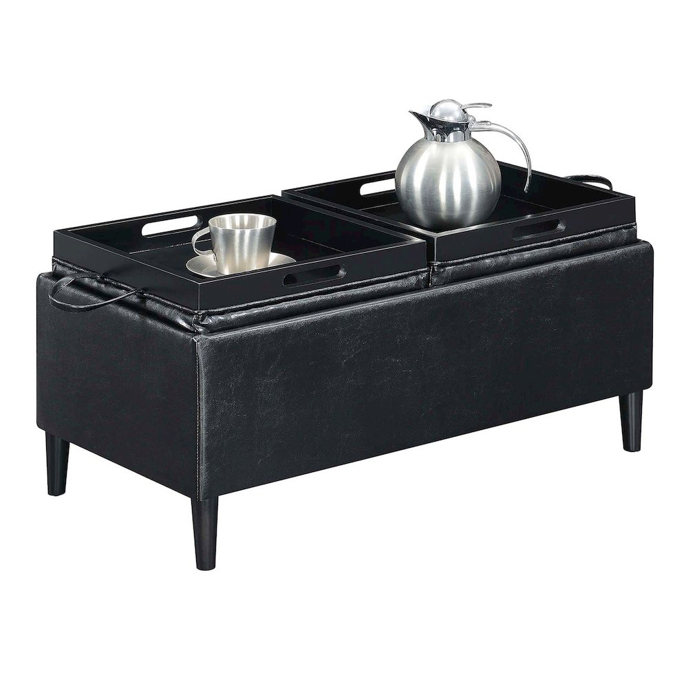 Designs4Comfort Magnolia Storage Ottoman with Trays. Picture 3