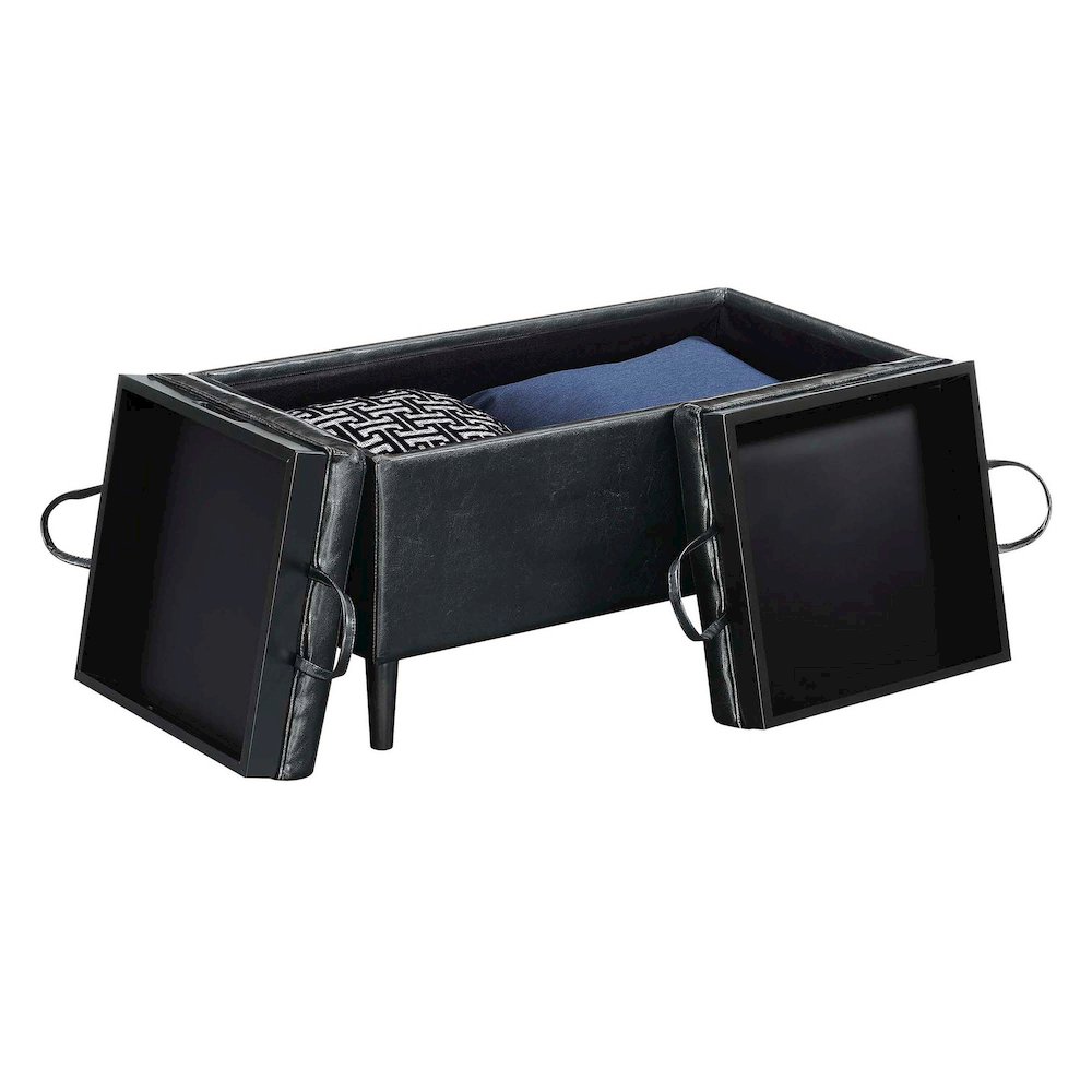 Designs4Comfort Magnolia Storage Ottoman with Trays. Picture 1