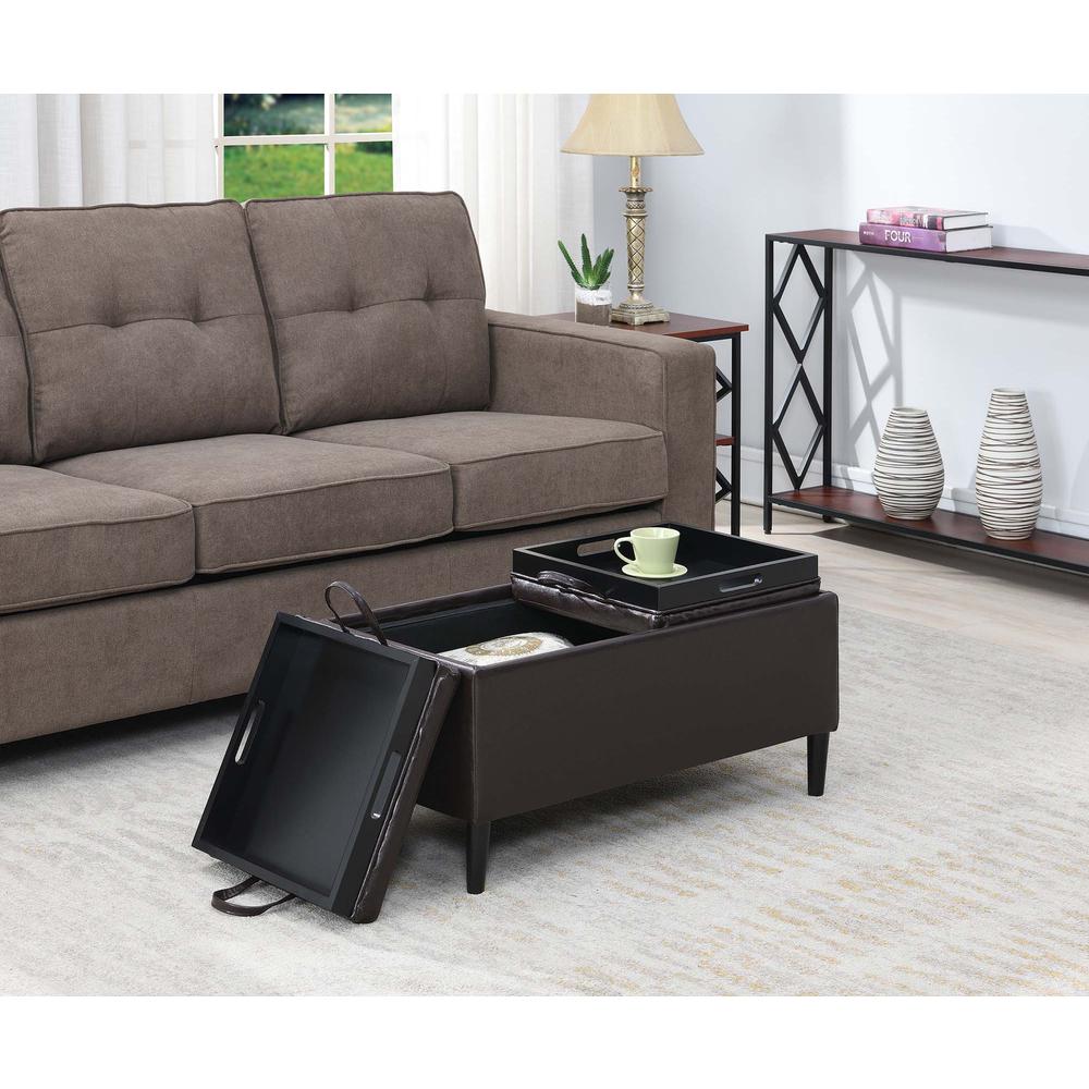 Designs4Comfort Magnolia Storage Ottoman with Trays. Picture 3