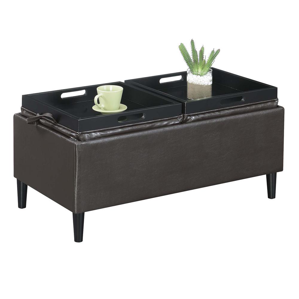Designs4Comfort Magnolia Storage Ottoman with Trays. Picture 2