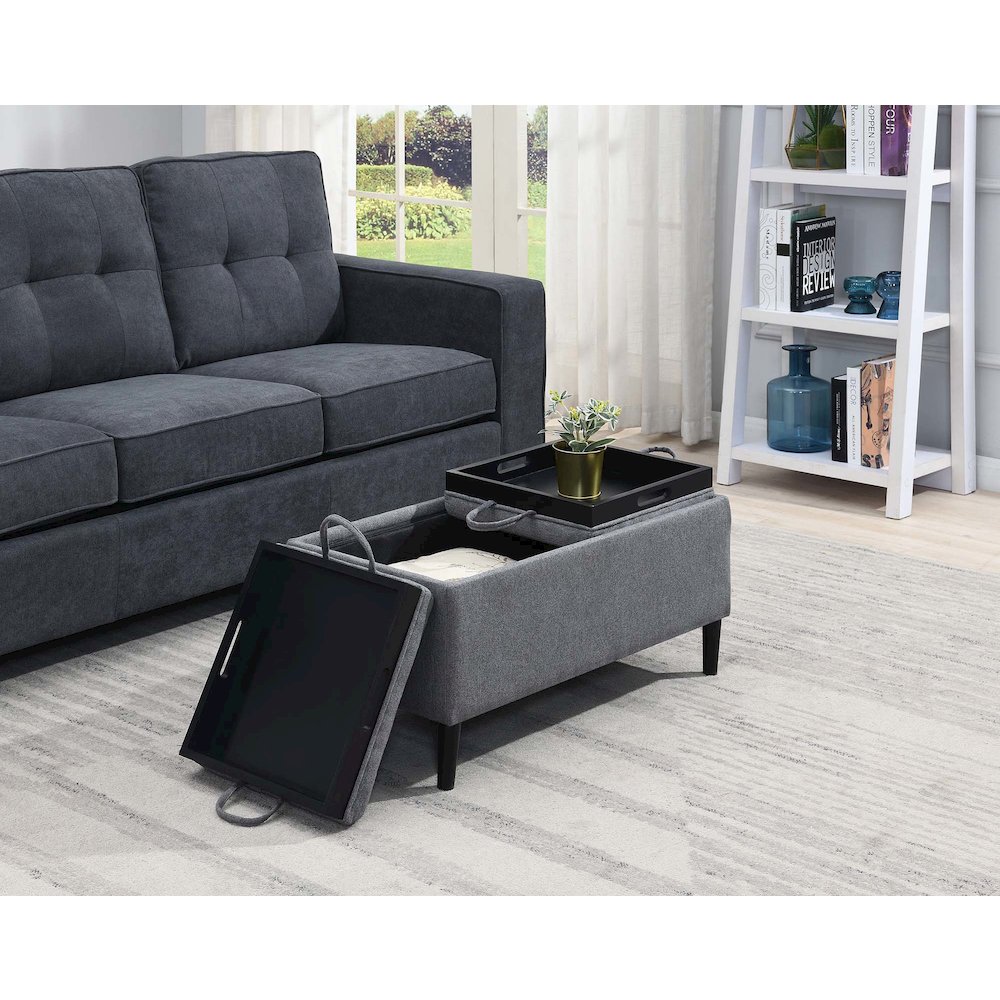 Designs4Comfort Magnolia Storage Ottoman with Trays. Picture 2