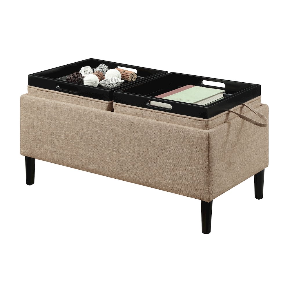 Designs4Comfort Magnolia Storage Ottoman with Reversible Trays. Picture 3