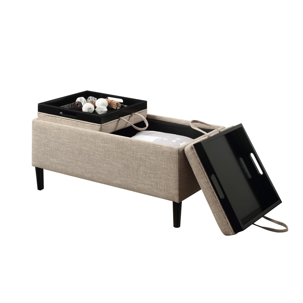 Designs4Comfort Magnolia Storage Ottoman with Reversible Trays. Picture 1
