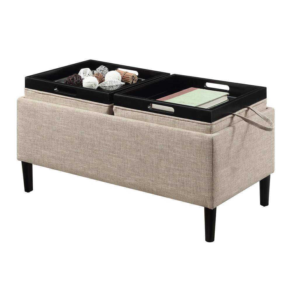 Designs4Comfort Magnolia Storage Ottoman with Reversible Trays. Picture 4