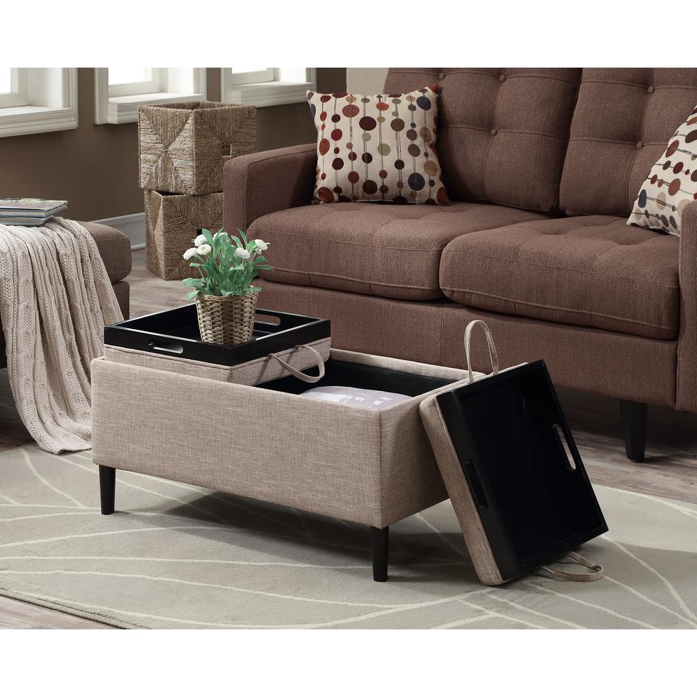 Designs4Comfort Magnolia Storage Ottoman with Reversible Trays. Picture 3