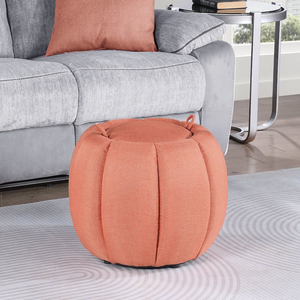 Designs4Comfort Daisy Storage Ottoman with Reversible Tray Lid. Picture 2