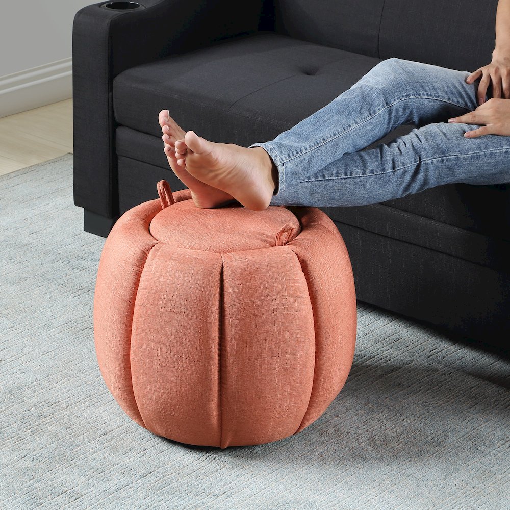 Designs4Comfort Daisy Storage Ottoman with Reversible Tray Lid. Picture 6