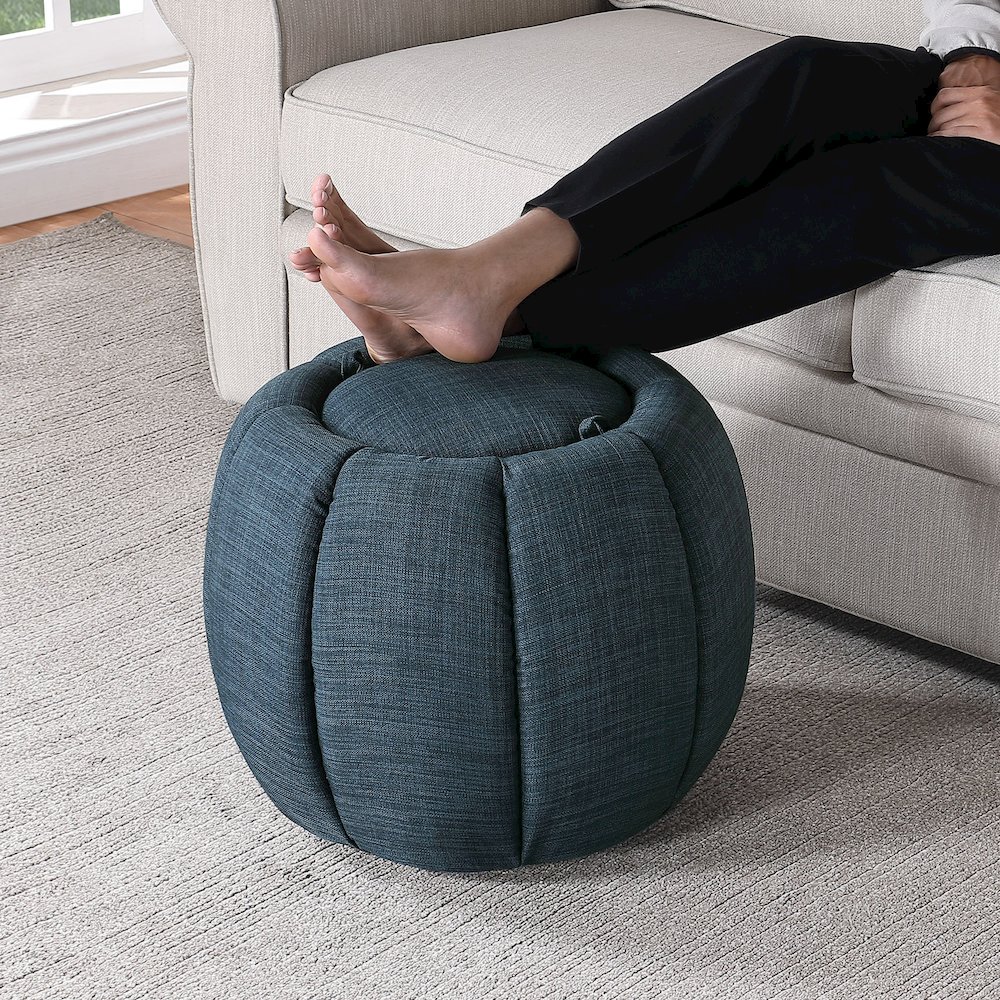 Designs4Comfort Daisy Storage Ottoman with Reversible Tray Lid. Picture 7