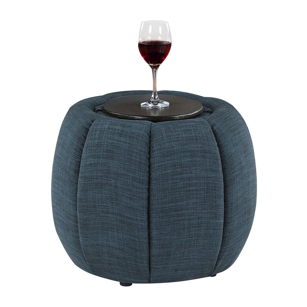 Designs4Comfort Daisy Storage Ottoman with Reversible Tray Lid. Picture 3