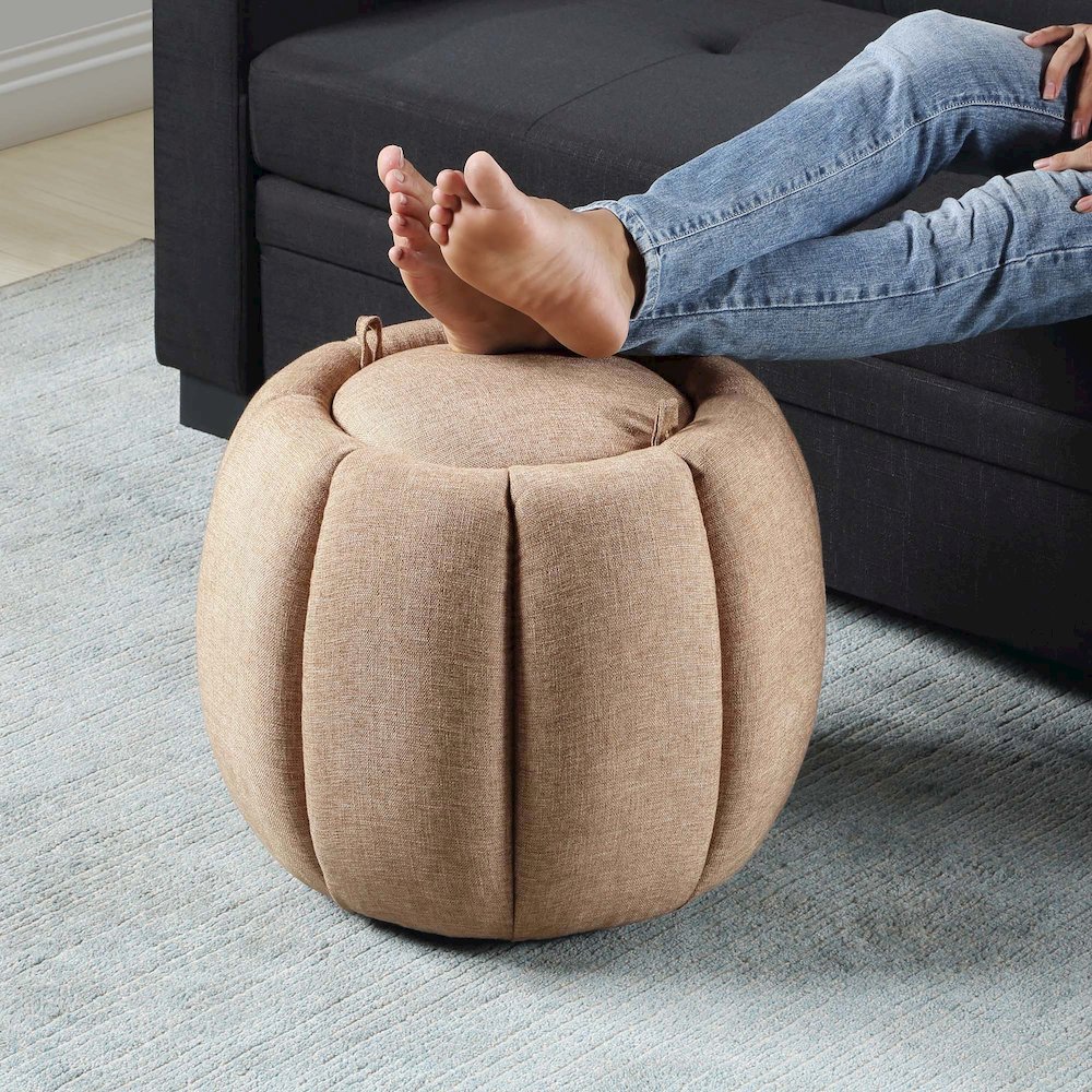 Designs4Comfort Daisy Storage Ottoman with Reversible Tray Lid. Picture 6