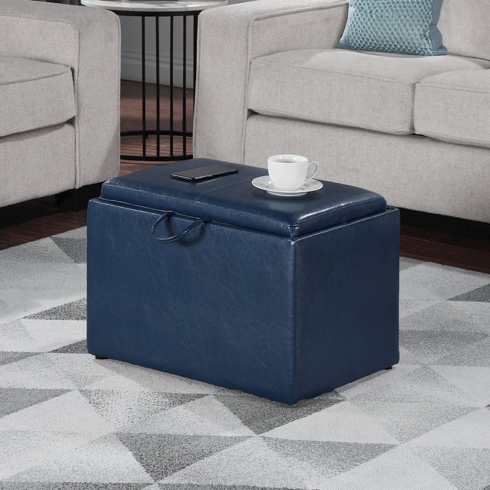 Accent Storage Ottoman with Reversible Tray. Picture 2