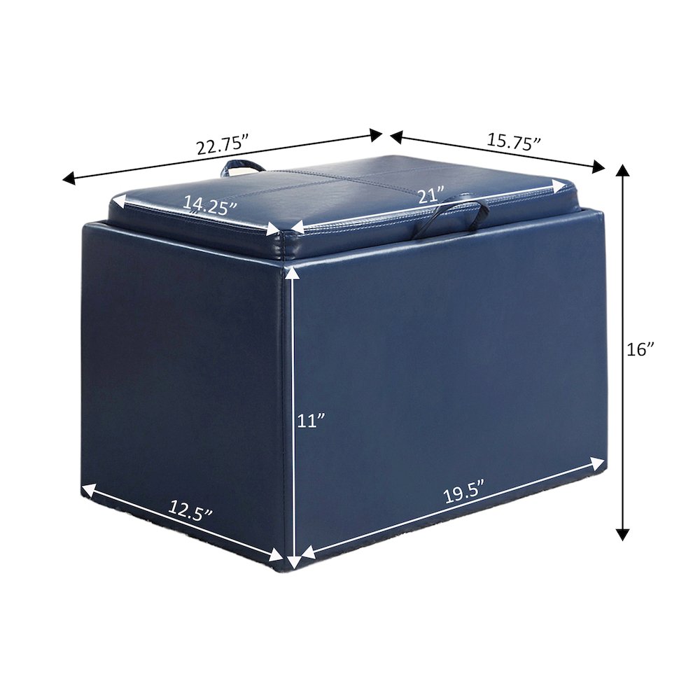 Accent Storage Ottoman with Reversible Tray. Picture 6