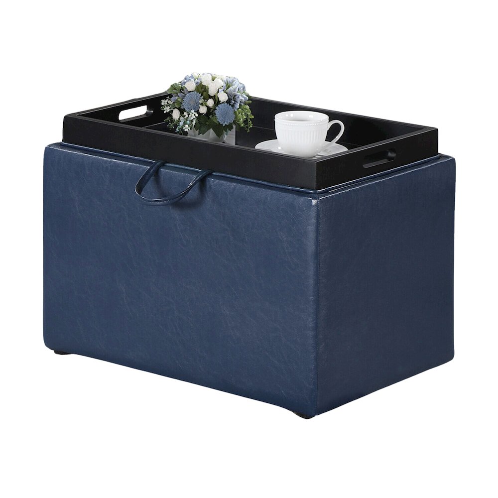 Accent Storage Ottoman with Reversible Tray. Picture 3