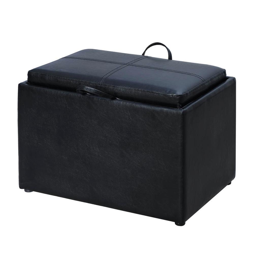 Accent Storage Ottoman with Reversible Tray. Picture 1