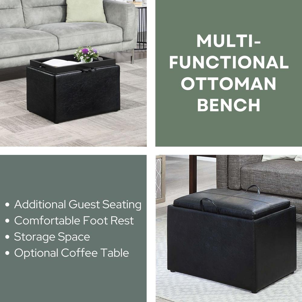 Accent Storage Ottoman with Reversible Tray. Picture 7