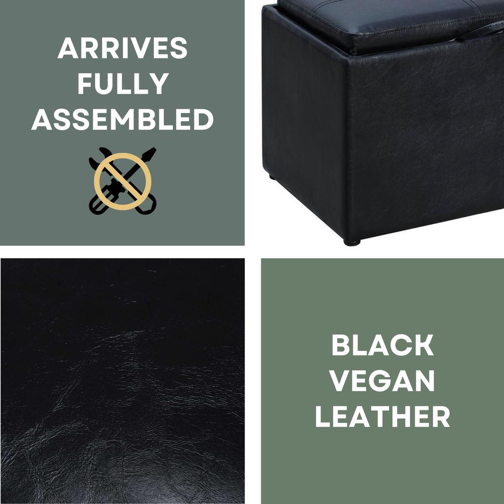 Accent Storage Ottoman with Reversible Tray. Picture 10