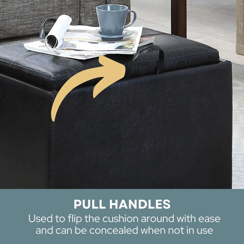 Accent Storage Ottoman with Reversible Tray. Picture 11