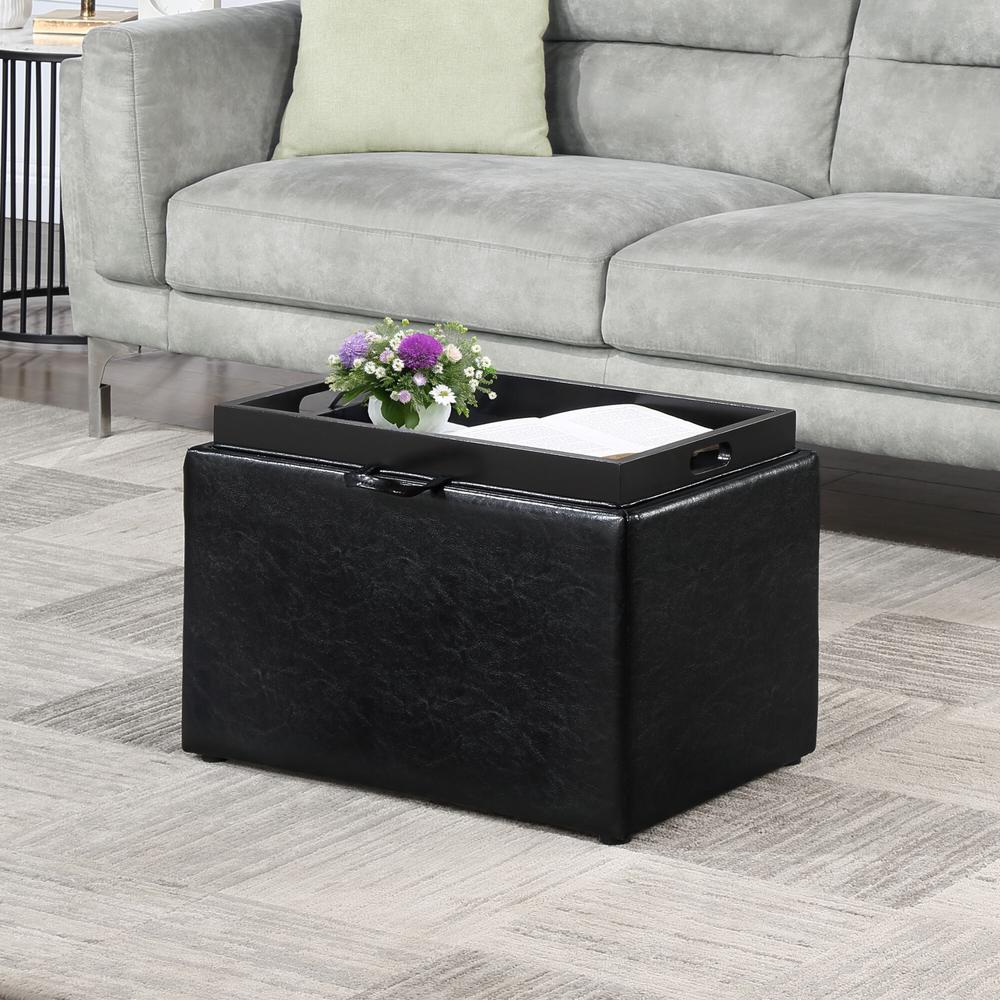Accent Storage Ottoman with Reversible Tray. Picture 3