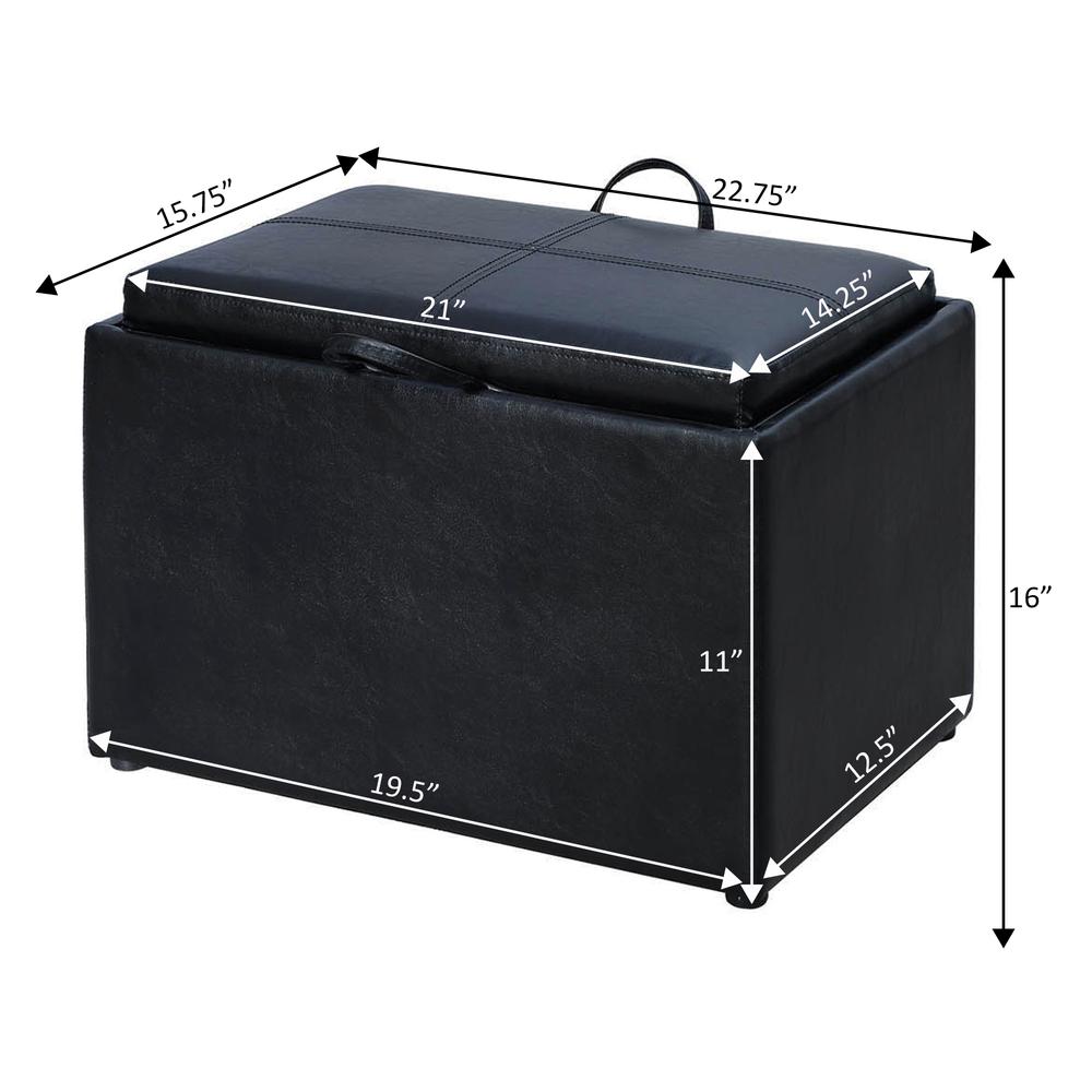 Accent Storage Ottoman with Reversible Tray. Picture 12