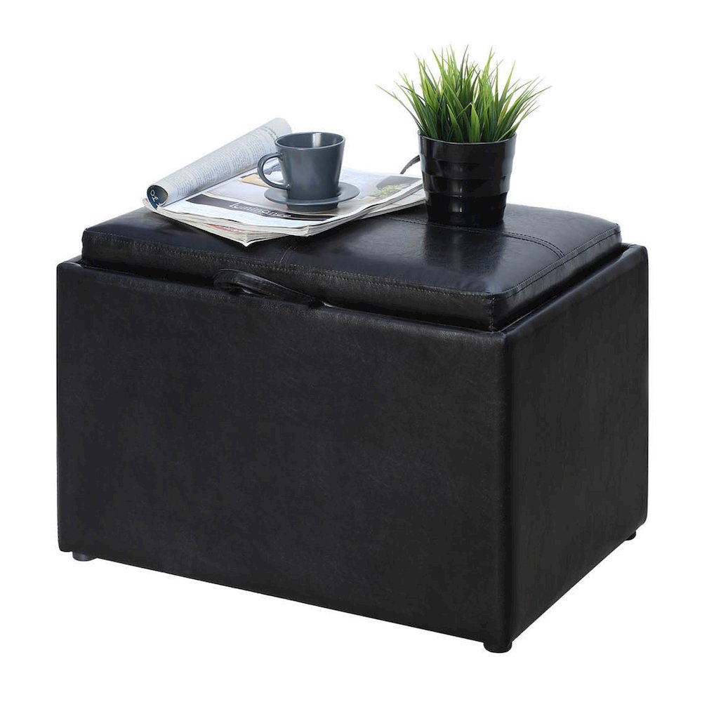 Accent Storage Ottoman with Reversible Tray. Picture 3