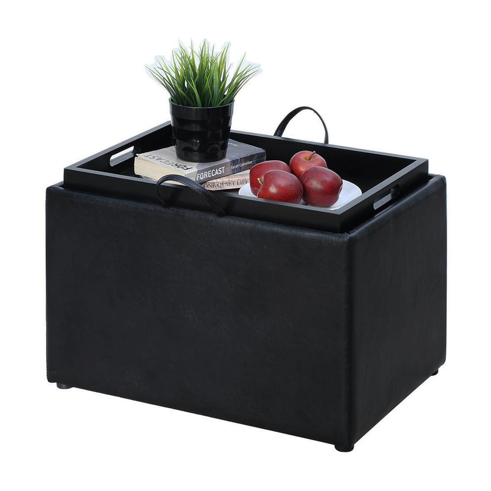 Accent Storage Ottoman with Reversible Tray. Picture 5