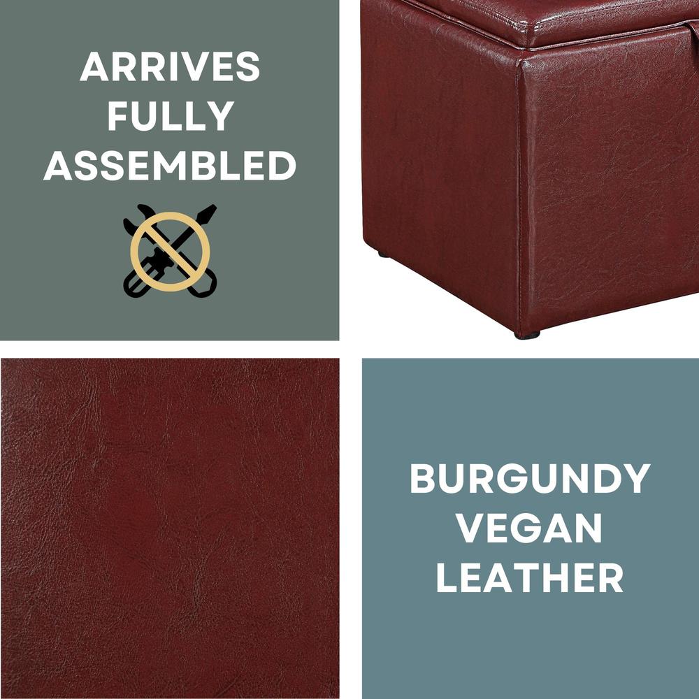 Designs4Comfort Accent Storage Ottoman with Reversible Tray. Picture 10