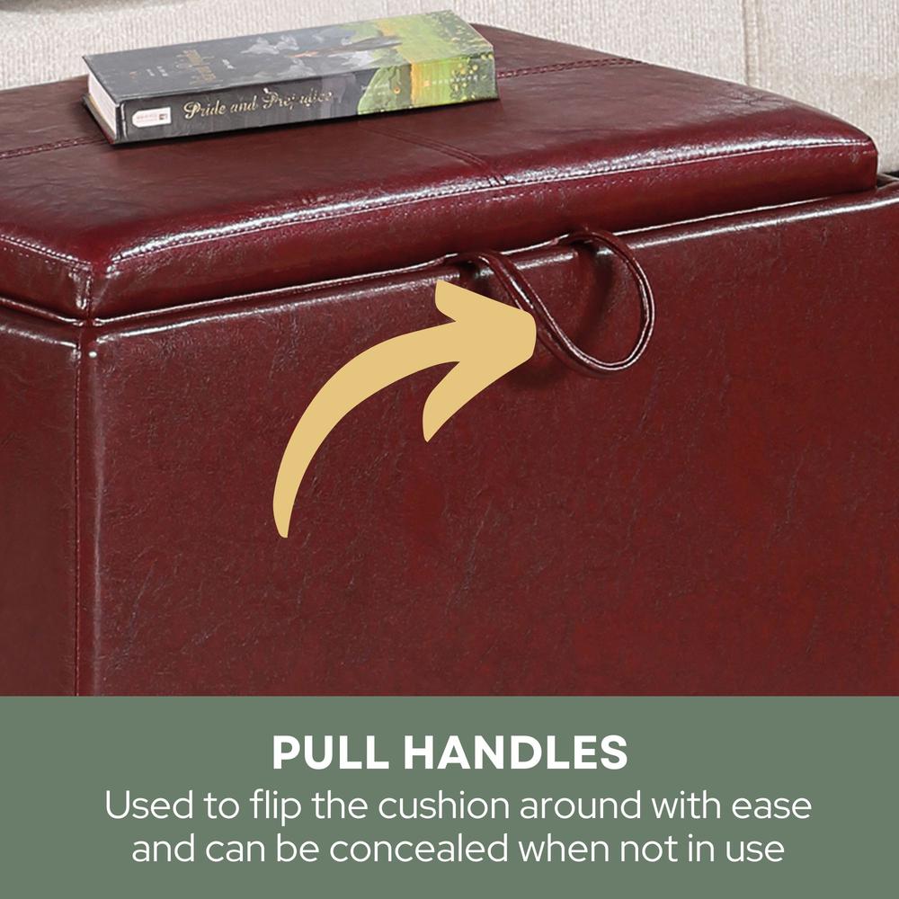 Designs4Comfort Accent Storage Ottoman with Reversible Tray. Picture 11