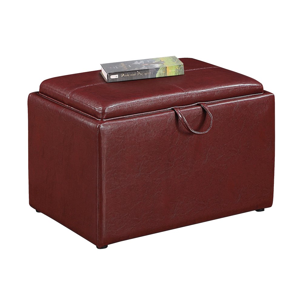 Designs4Comfort Accent Storage Ottoman with Reversible Tray. Picture 3