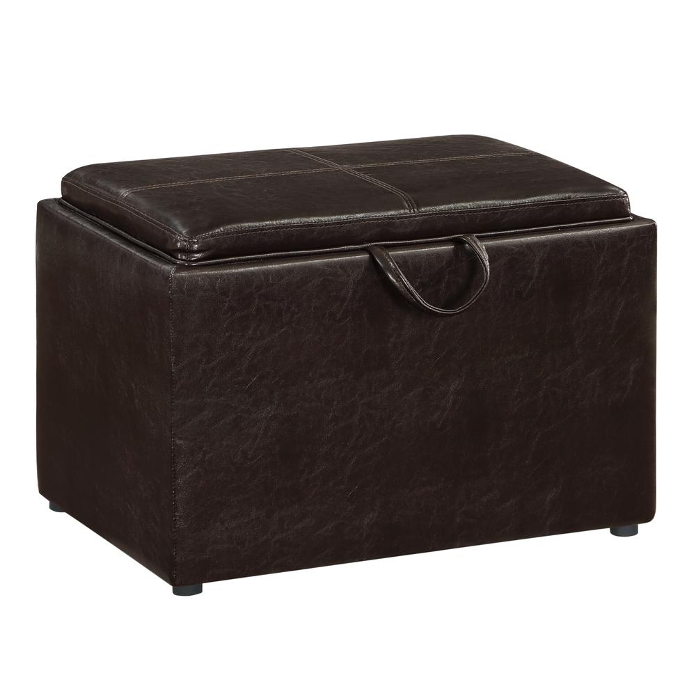 Accent Storage Ottoman with Reversible Tray. Picture 1