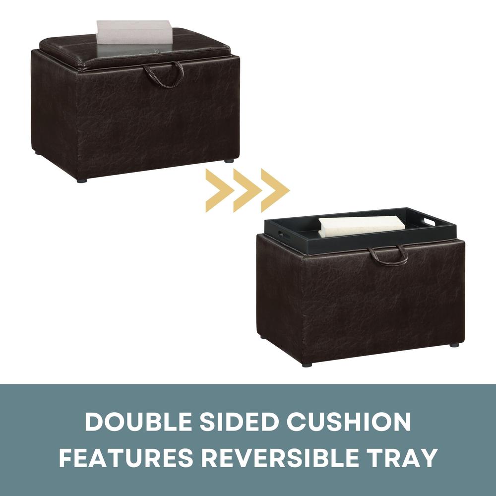 Accent Storage Ottoman with Reversible Tray. Picture 9