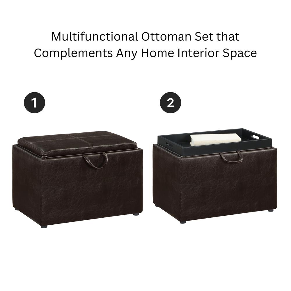 Accent Storage Ottoman with Reversible Tray. Picture 4