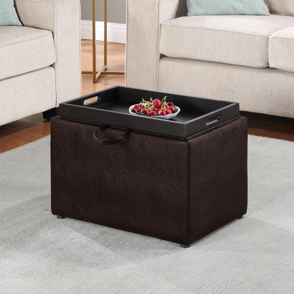 Accent Storage Ottoman with Reversible Tray. Picture 3