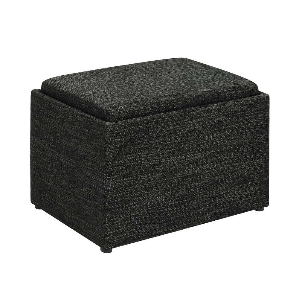 Designs4Comfort Accent Storage Ottoman with Reversible Tray. Picture 1