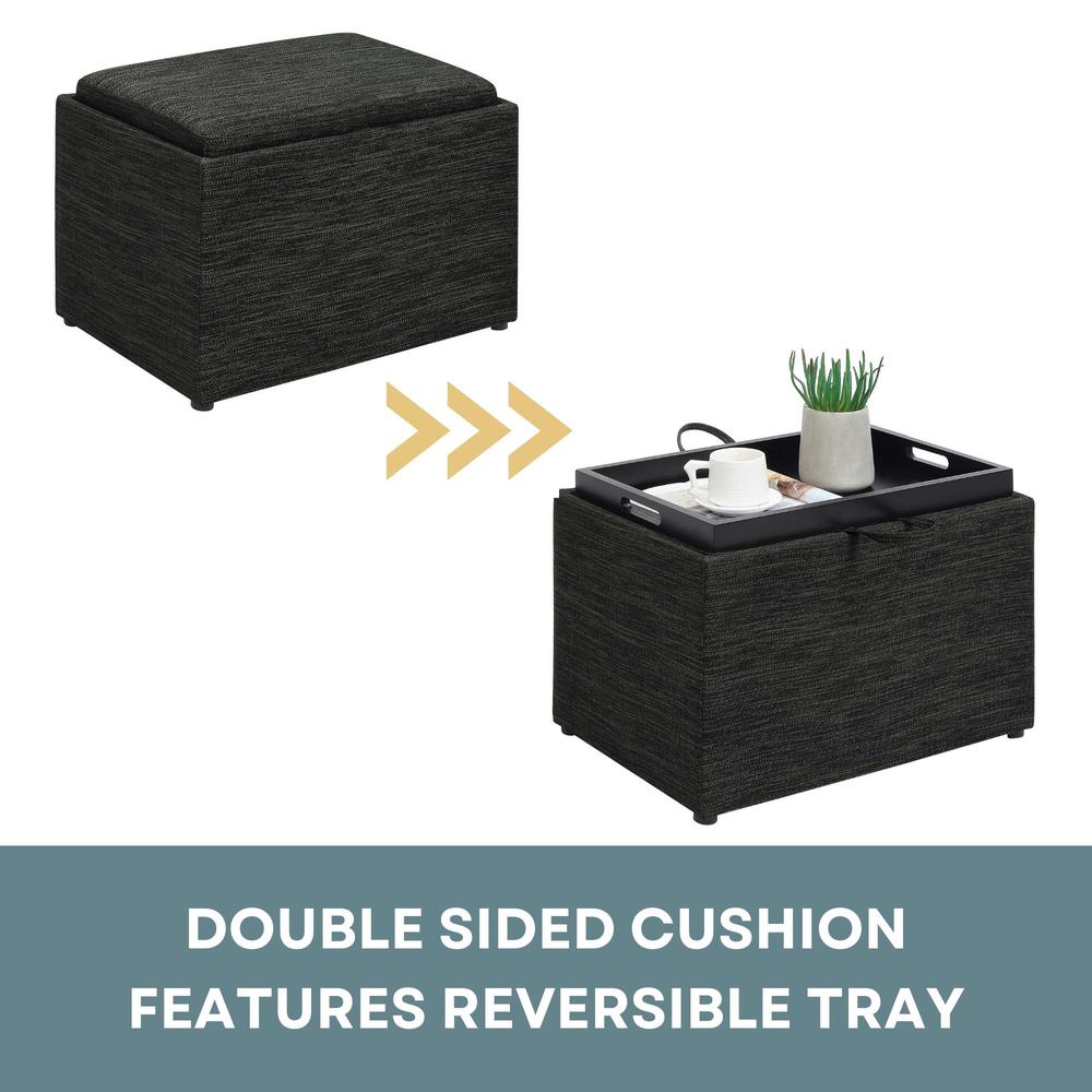 Designs4Comfort Accent Storage Ottoman with Reversible Tray. Picture 7