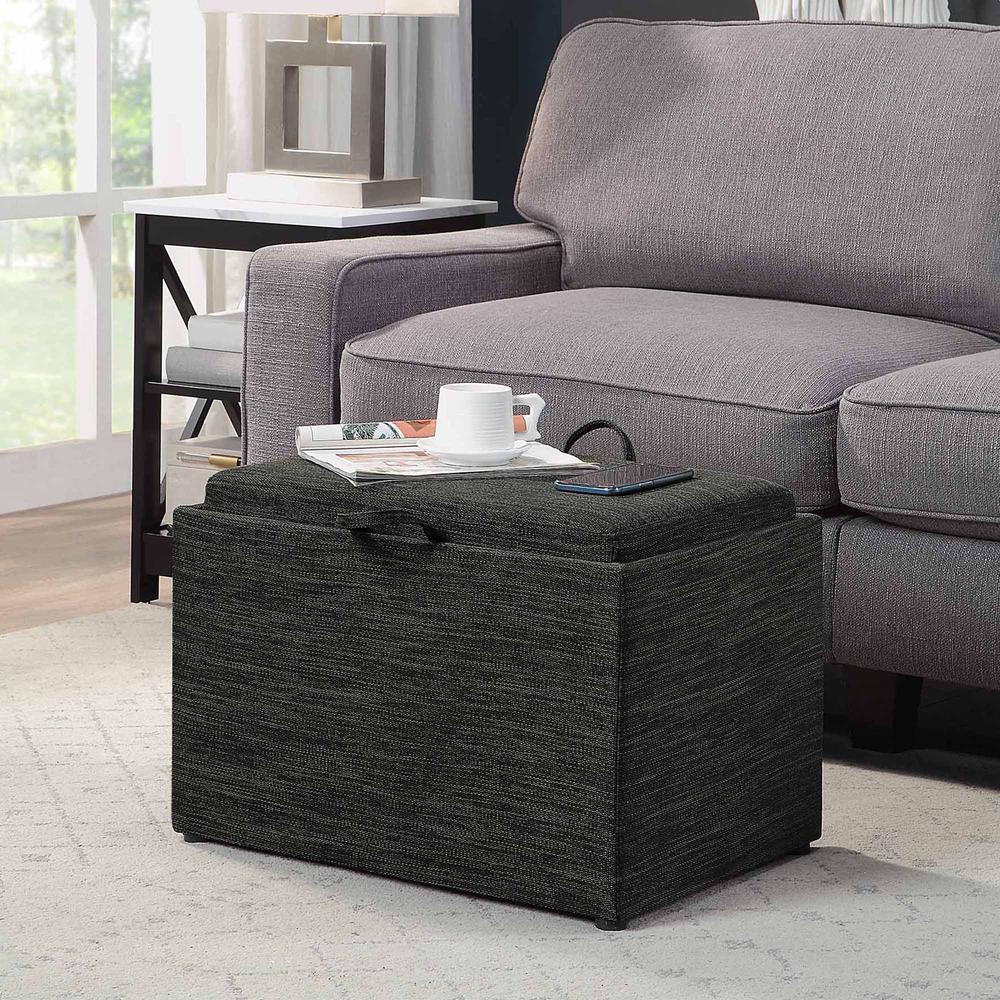 Designs4Comfort Accent Storage Ottoman with Reversible Tray. Picture 3