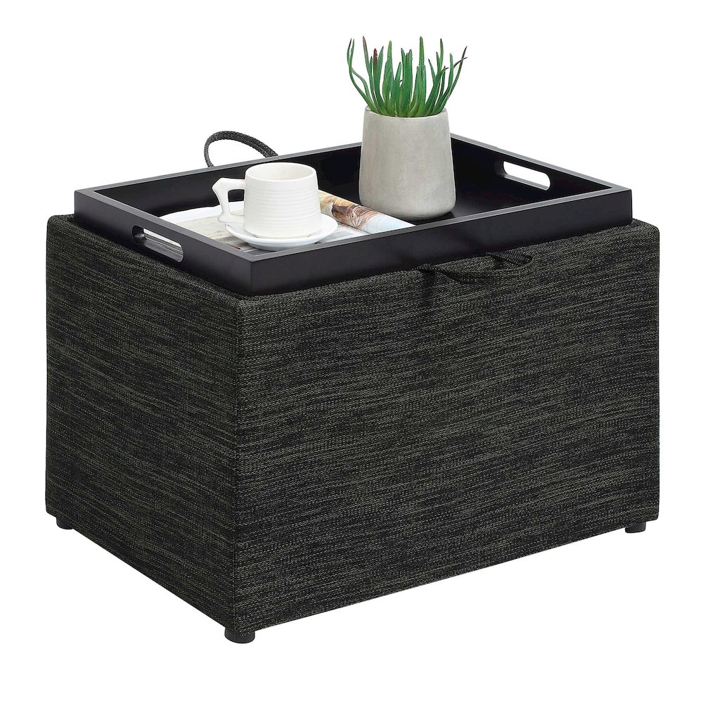 Designs4Comfort Accent Storage Ottoman with Reversible Tray. Picture 3